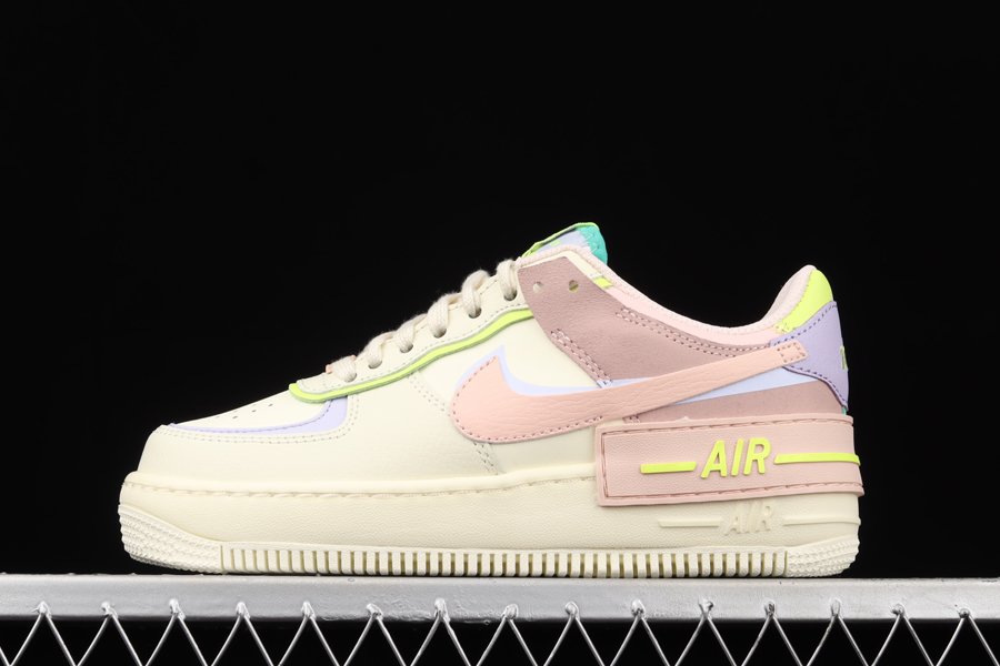 CI0919-700 Nike Air Force 1 Shadow Cashmere Pale Coral-Pure Violet