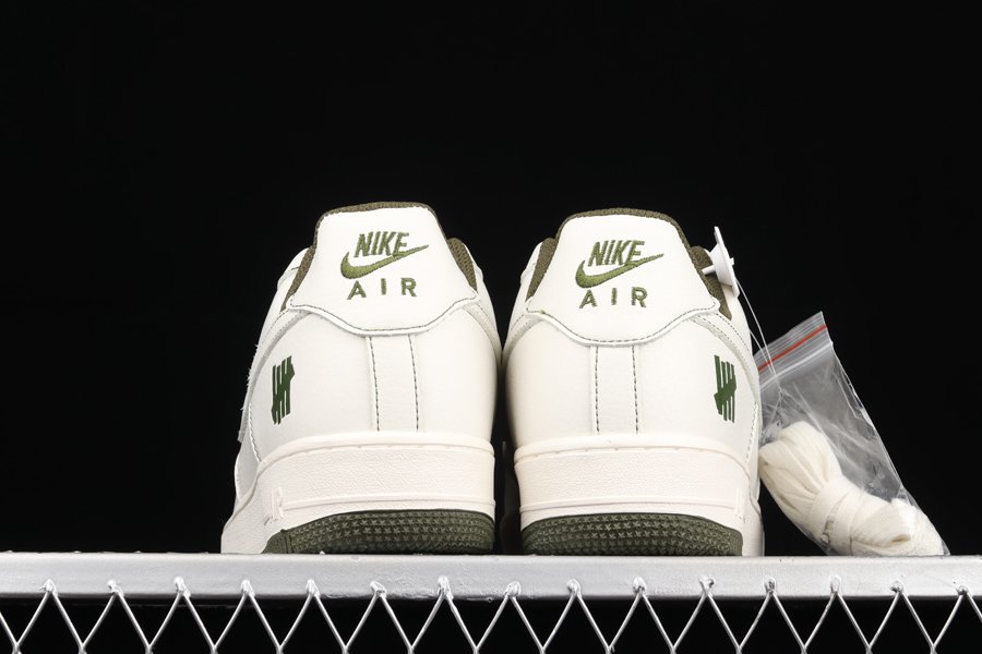 UNDEFEATED x Nike Air Force 1 Low White/Army Green - FavSole.com
