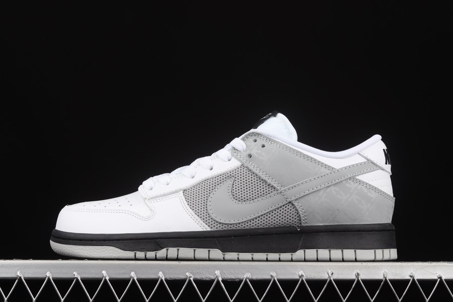 317813-101 Nike Dunk Low White Neutral Grey-Black To Buy