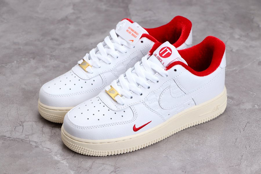 CZ7926-100 Kith x Nike Air Force 1 Low White Red Outlet - FavSole.com