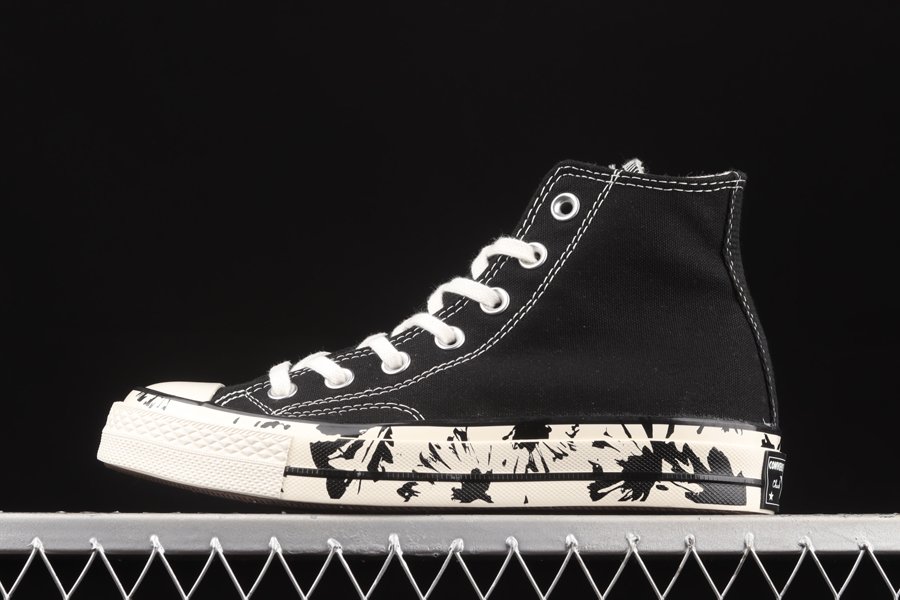 Converse Chuck Taylor All Star 70 Hybrid Floral High Top Sneaker In Black