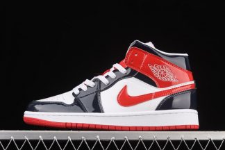 DJ5984-400 Air Jordan 1 Mid Champ Colors Vibes With Patent Leather
