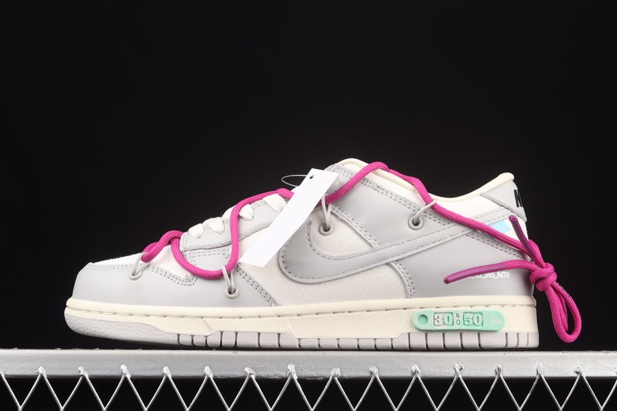 DM1602-122 Off-White x Nike Dunk Low Lot 30 of 50 Sail Neutral Grey