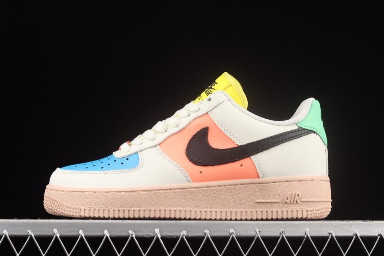 air force 1 black pink blue