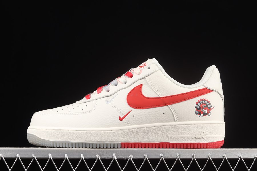 Nike Air Force Low 1 07 Raptors Sail Red For Sale