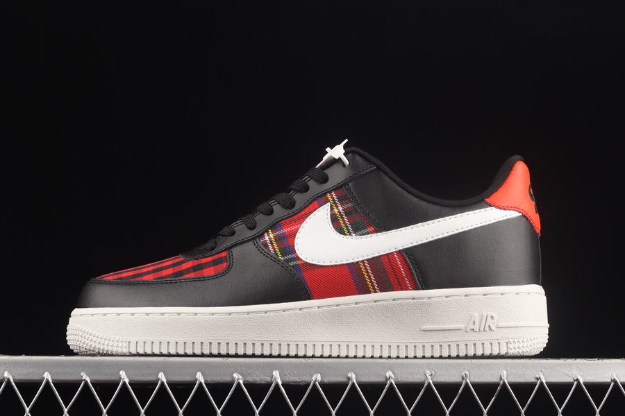 Nike Air Force 1 Low Flannel Black Habanero Red