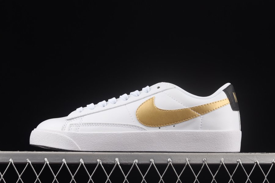 AV9370-107 Nike Blazer Low LE White Metallic Gold