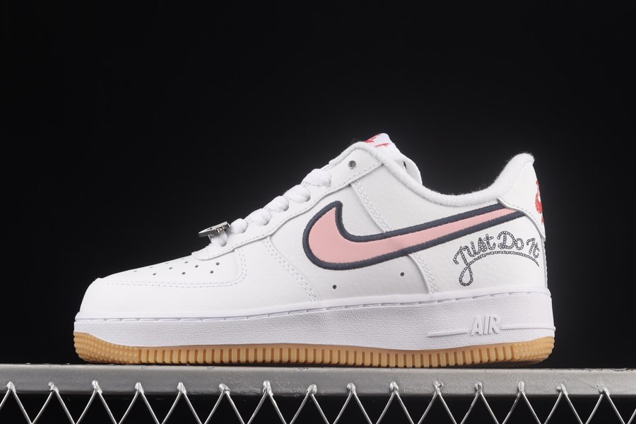 DB4542-100 Nike Air Force 1 Low White Chile Red Gum Light Brown Pink Glaze