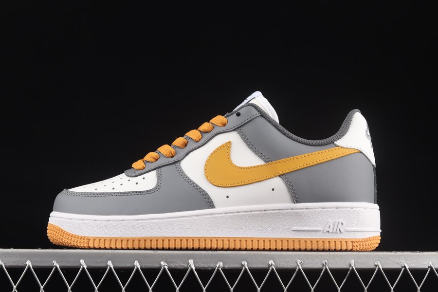 Nike Air Force 1 Low White Grey Yellow For Sale