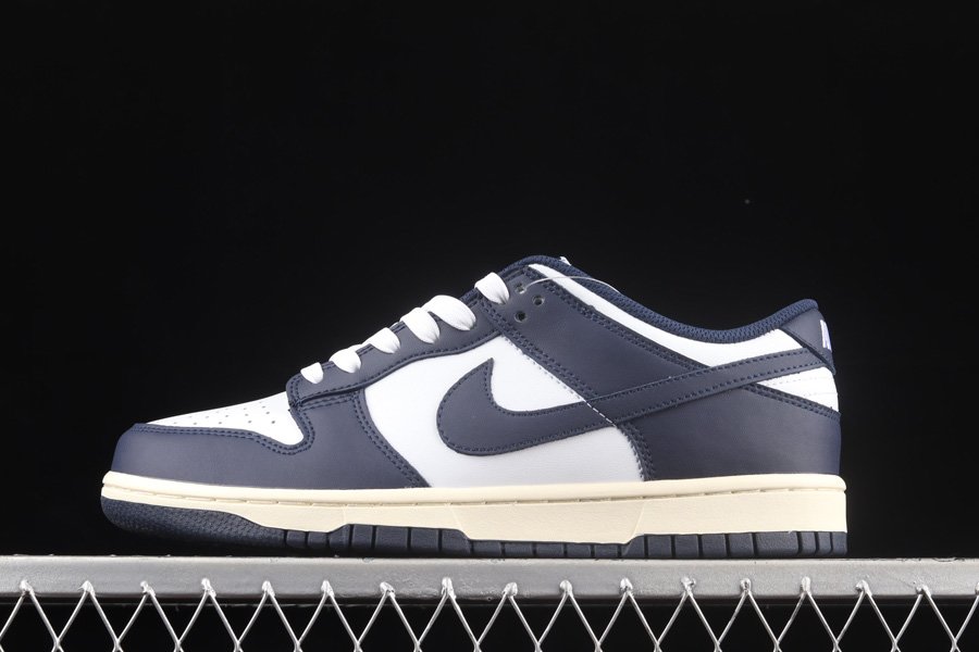 Aged Navy Nike Dunk Low Midnight Navy White For Sale