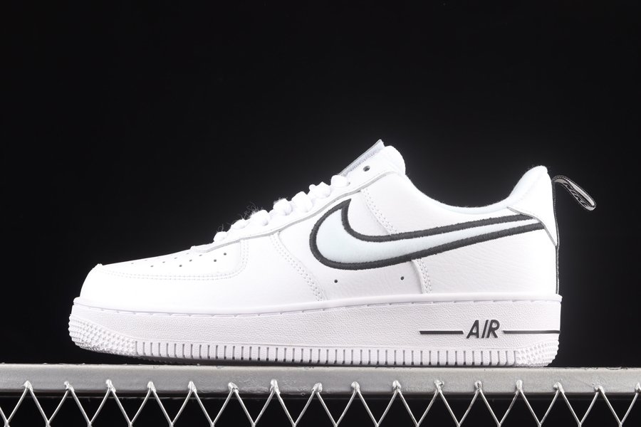 DH2472-100 Nike Air Force 1 Low With Velcro Patches and Oversized Heel Tabs