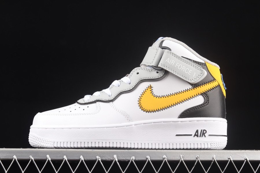 DH7451-101 Nike Air Force 1 Mid Athletic Club White Yellow