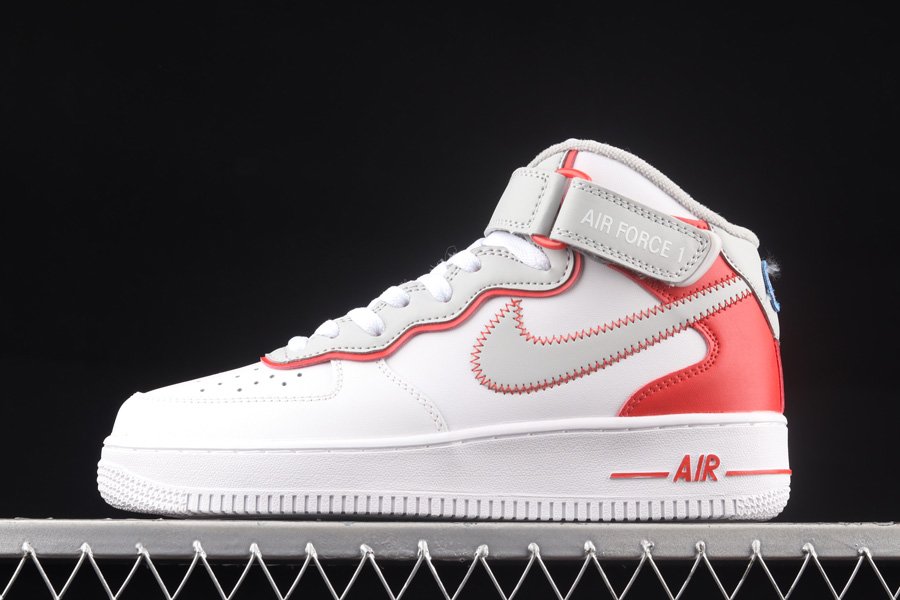 DH7451-100 Nike Air Force 1 Mid Athletic Club White Grey Red