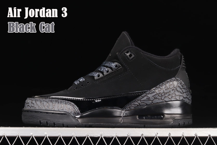 136064-002 Air Jordan 3 Black Cat