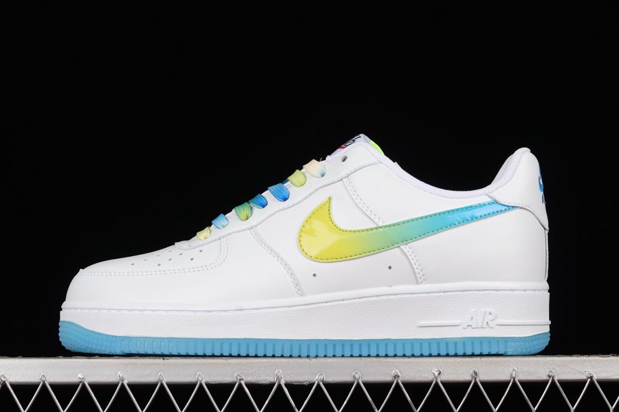 Nike Air Force 1 Low White Blue Yellow For Sale