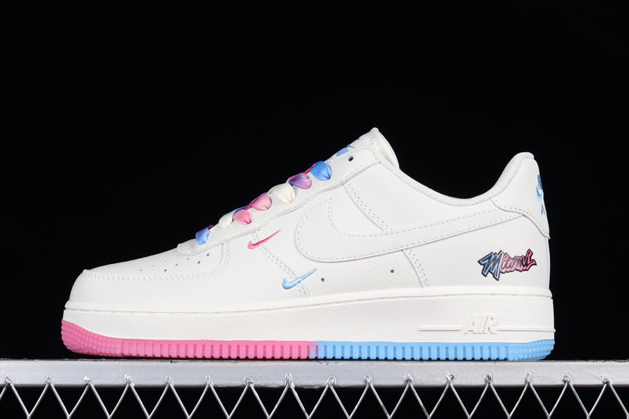 Nike Air Force 1 Low Miami White Blue Pink