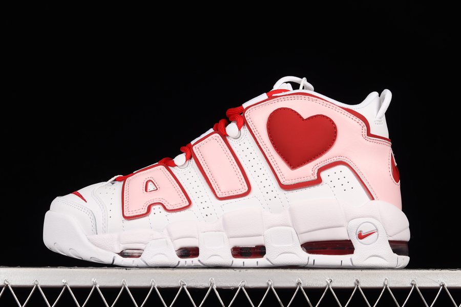 Nike Air More Uptempo Love White Red Pink
