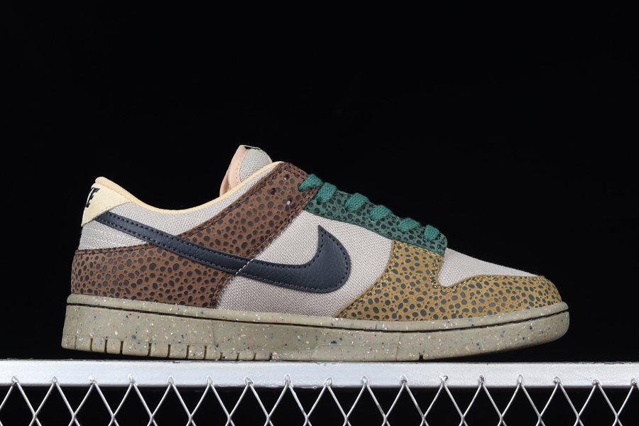 DX2654-200 Nike Dunk Low “Safari” Cacao Wow/Off Noir-Gorge Green