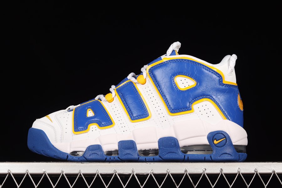 Nike Air More Uptempo White Game Royal Yellow Ochre