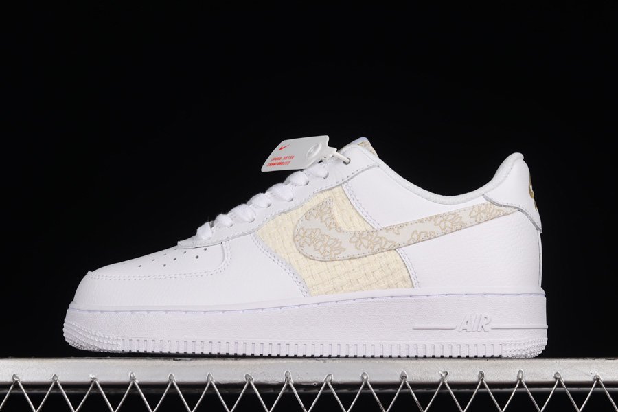 Nike Air Force 1 Low White Flower Embroidery