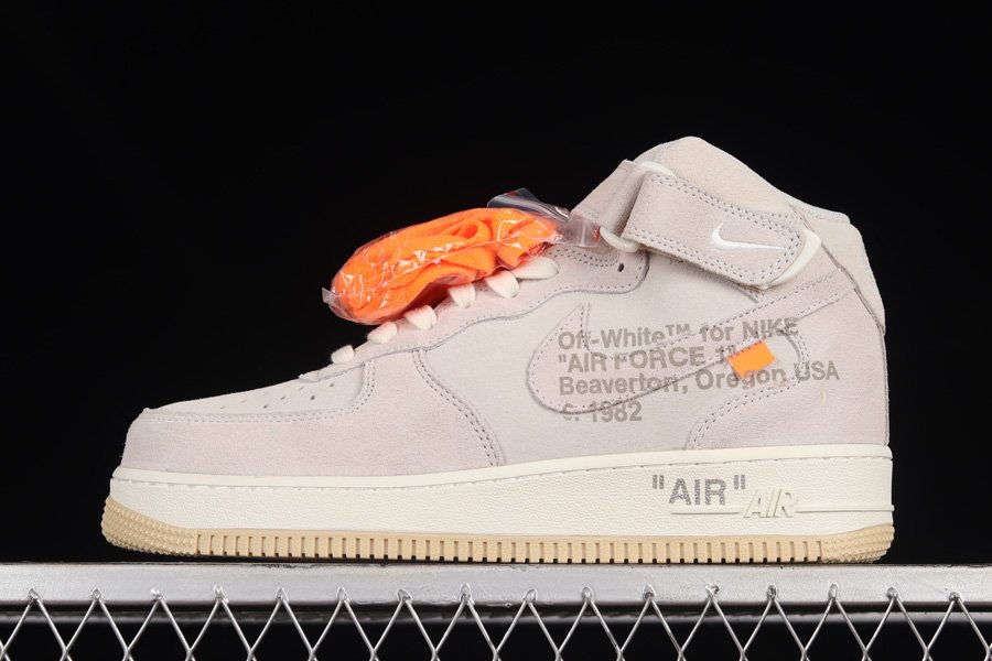 OFF-WHITE x Nike Air Force 1 Mid 07 OW Beige For Sale