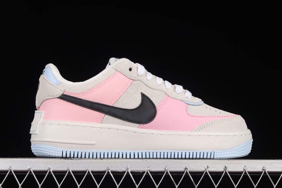DX3358-100 Nike WMNS Air Force 1 Shadow “Hoops” White Blue Pink
