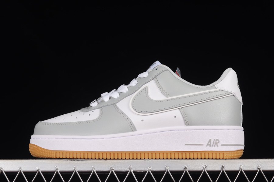 Nike Air Force 1 Low White Grey With Gum Sole