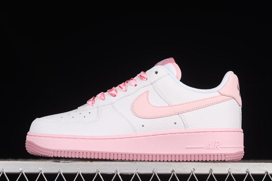 Nike Air Force 1 Low GS White Pink Foam-Elemental Pink