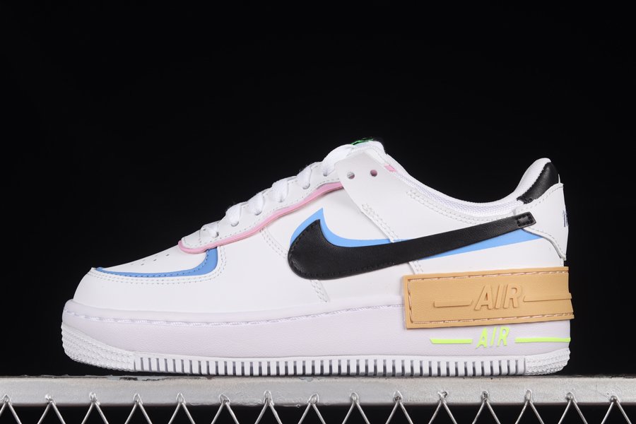 Nike Air Force 1 Shadow White Pink Blue